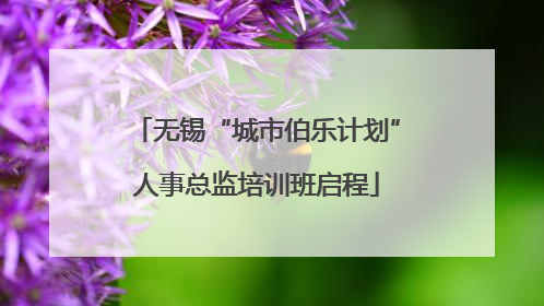 无锡“城市伯乐计划”人事总监培训班启程