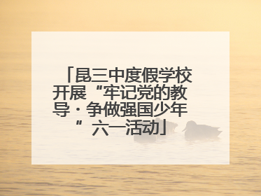 昆三中度假学校开展“牢记党的教导・争做强国少年”六一活动