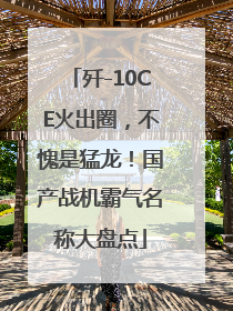 歼-10CE火出圈，不愧是猛龙！国产战机霸气名称大盘点