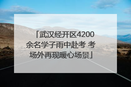 武汉经开区4200余名学子雨中赴考 考场外再现暖心场景