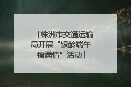 株洲市交通运输局开展“银龄端午福满情”活动