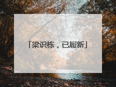 梁识栋，已履新