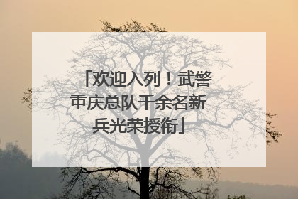 欢迎入列！武警重庆总队千余名新兵光荣授衔