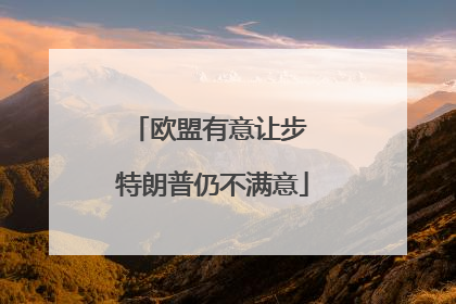欧盟有意让步 特朗普仍不满意
