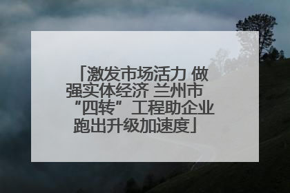 激发市场活力 做强实体经济 兰州市“四转”工程助企业跑出升级加速度