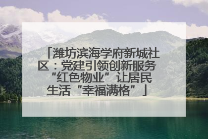 潍坊滨海学府新城社区：党建引领创新服务 “红色物业”让居民生活“幸福满格”