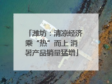 潍坊：清凉经济乘“热”而上 消暑产品销量猛增
