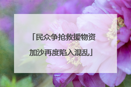 民众争抢救援物资 加沙再度陷入混乱