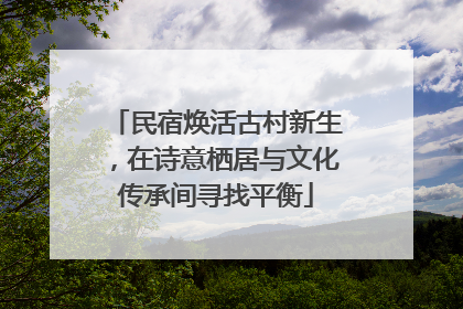 民宿焕活古村新生，在诗意栖居与文化传承间寻找平衡