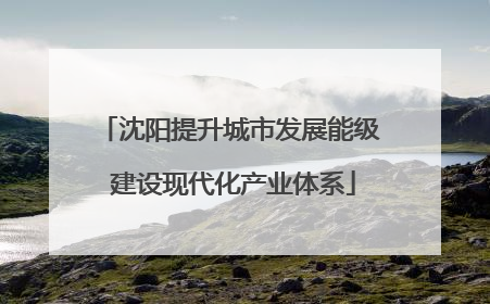 沈阳提升城市发展能级 建设现代化产业体系