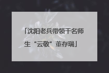 沈阳老兵带领千名师生“云敬”董存瑞
