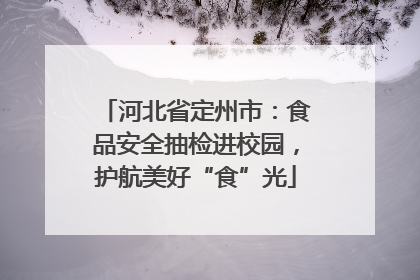 河北省定州市：食品安全抽检进校园，护航美好“食”光