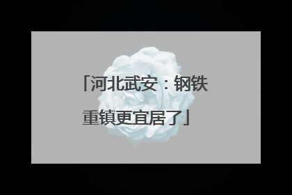 河北武安：钢铁重镇更宜居了