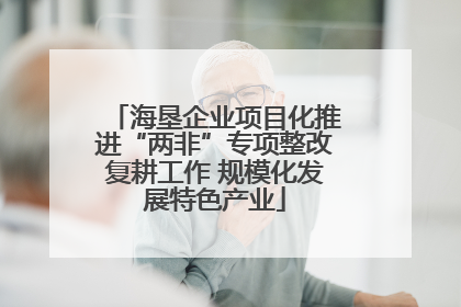 海垦企业项目化推进“两非”专项整改复耕工作 规模化发展特色产业