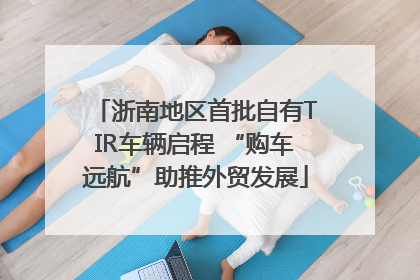 浙南地区首批自有TIR车辆启程 “购车远航”助推外贸发展