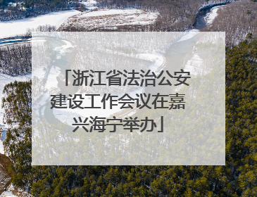 浙江省法治公安建设工作会议在嘉兴海宁举办