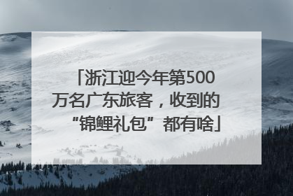 浙江迎今年第500万名广东旅客，收到的“锦鲤礼包”都有啥
