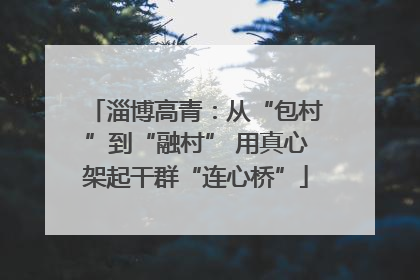 淄博高青：从“包村”到“融村” 用真心架起干群“连心桥”