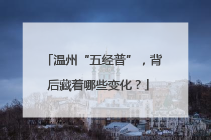 温州“五经普”，背后藏着哪些变化？