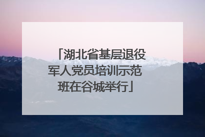 湖北省基层退役军人党员培训示范班在谷城举行