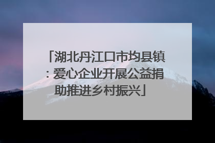 湖北丹江口市均县镇：爱心企业开展公益捐助推进乡村振兴