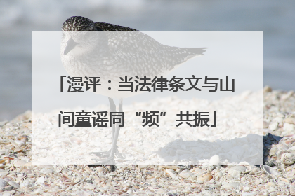 漫评：当法律条文与山间童谣同“频”共振