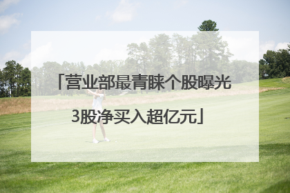 营业部最青睐个股曝光 3股净买入超亿元