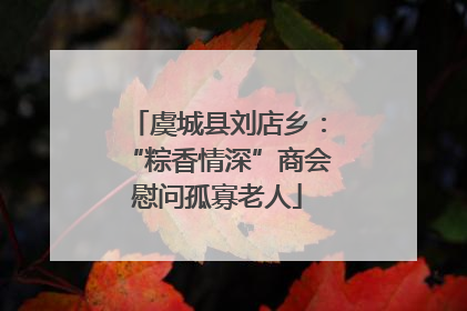 虞城县刘店乡：“粽香情深”商会慰问孤寡老人