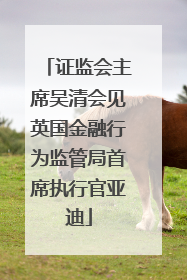 证监会主席吴清会见英国金融行为监管局首席执行官亚迪
