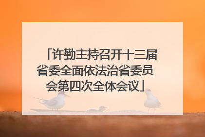 许勤主持召开十三届省委全面依法治省委员会第四次全体会议