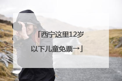 西宁这里12岁以下儿童免票→