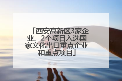西安高新区3家企业、2个项目入选国家文化出口重点企业和重点项目