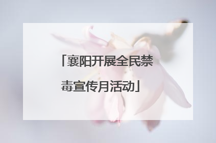 襄阳开展全民禁毒宣传月活动