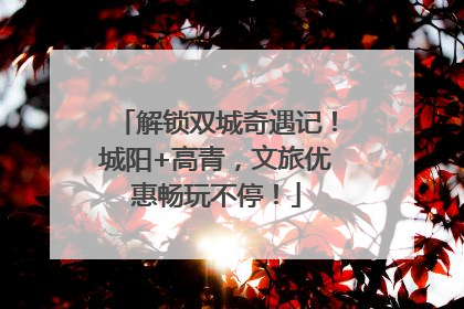 解锁双城奇遇记！城阳+高青，文旅优惠畅玩不停！