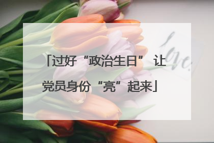 过好“政治生日” 让党员身份“亮”起来