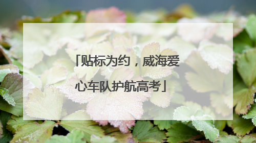 贴标为约，威海爱心车队护航高考