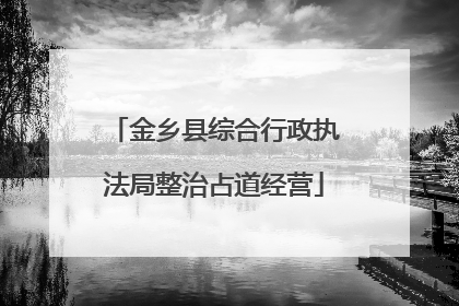 金乡县综合行政执法局整治占道经营