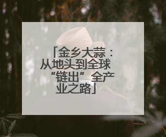 金乡大蒜：从地头到全球“链出”全产业之路