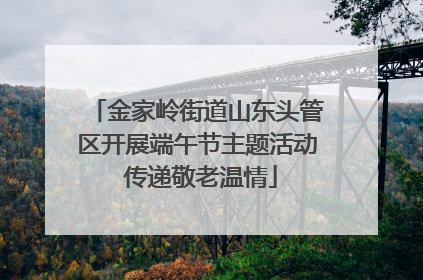 金家岭街道山东头管区开展端午节主题活动 传递敬老温情