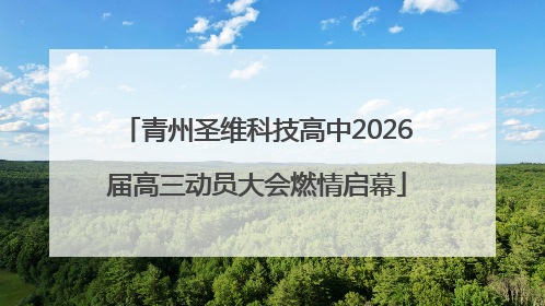 青州圣维科技高中2026届高三动员大会燃情启幕