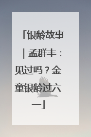 银龄故事｜孟群丰：见过吗？金童银龄过六一
