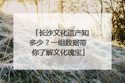 长沙文化遗产知多少？一组数据带你了解文化瑰宝