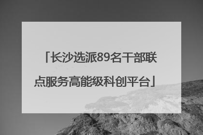 长沙选派89名干部联点服务高能级科创平台