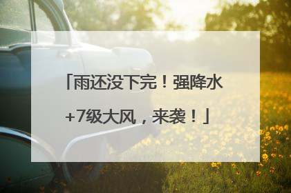 雨还没下完！强降水+7级大风，来袭！