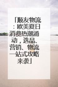 顺友物流：欧美夏日消费热潮涌动，选品、营销、物流一站式攻略来袭