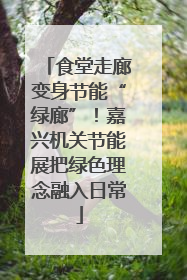 食堂走廊变身节能“绿廊”！嘉兴机关节能展把绿色理念融入日常