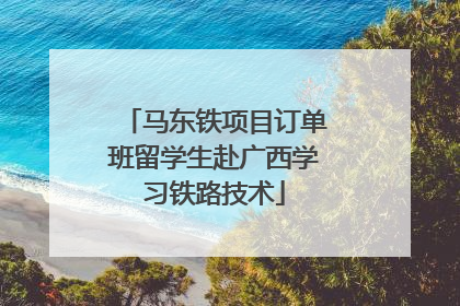 马东铁项目订单班留学生赴广西学习铁路技术
