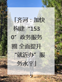 齐河：加快构建“1530”政务服务圈 全面提升“就近办”服务水平