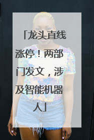 龙头直线涨停！两部门发文，涉及智能机器人