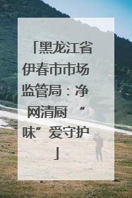 黑龙江省伊春市市场监管局：净网清厨 “味”爱守护